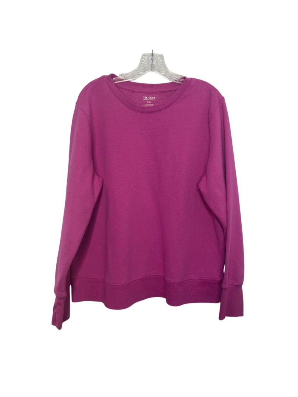 Tek Gear Ultrasoft Fleece Pullover Sweatshirt XXL Pink Long Sleeve